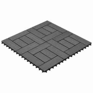 vidaXL Plăci pentru Deck 22 pcs Gri 30 x 30 cm Lemn compozit imagine