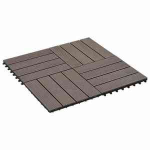 vidaXL Plăci pentru Deck 22 pcs Maro închis 30 x 30 cm Lemn compozit imagine