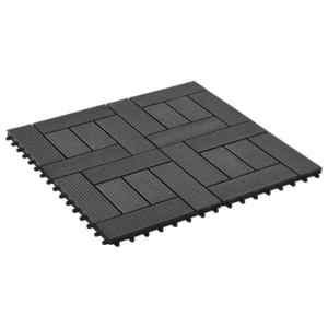 vidaXL Plăci pentru Deck 22 pcs Negru 30 x 30 cm Lemn compozit imagine
