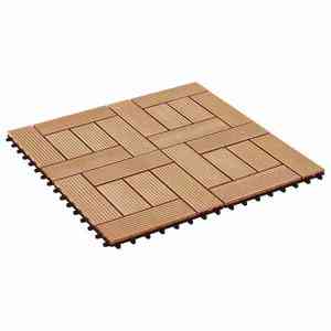 vidaXL Plăci pentru Deck 22 pcs Lemn de tec 30 x 30 cm Lemn compozit imagine