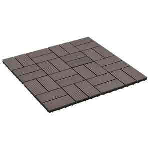 vidaXL Plăci pentru Deck 22 pcs Maro închis 30 x 30 cm Lemn compozit imagine
