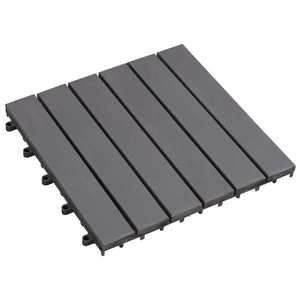vidaXL Plăci pentru Deck 30 pcs Gri 30 x 30 cm Lemn de Acacia imagine