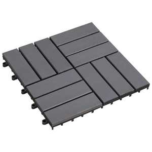 vidaXL Plăci pentru Deck 20 pcs Gri 30 x 30 cm Lemn de Acacia imagine