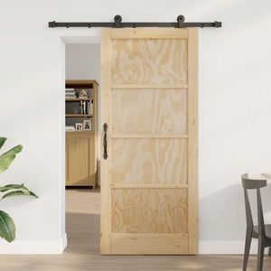 vidaXL Ușă glisantă ORKDAL natural 86 x 198, 5 cm Lemn masiv de pin imagine