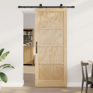 vidaXL Ușă glisantă ORKDAL natural 86 x 211 cm Lemn masiv de pin imagine