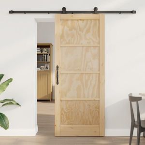 vidaXL Ușă glisantă ORKDAL natural 83 x 202 cm Lemn masiv de pin imagine