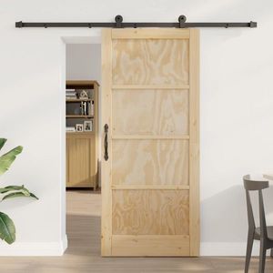 vidaXL Ușă glisantă ORKDAL natural 86 x 198, 5 cm Lemn masiv de pin imagine