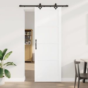 vidaXL Ușă glisantă ORKDAL Alb 83 x 232 cm Lemn masiv de pin imagine