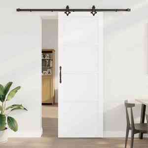 vidaXL Ușă glisantă ORKDAL Alb 83 x 232 cm Lemn masiv de pin imagine
