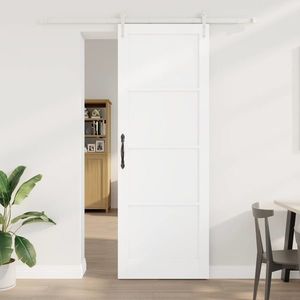 vidaXL Ușă glisantă ORKDAL Alb 83 x 232 cm Lemn masiv de pin imagine