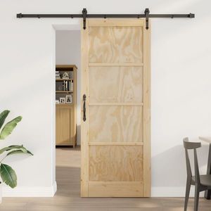 vidaXL Ușă glisantă ORKDAL natural 83 x 211 cm Lemn masiv de pin imagine