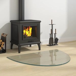 vidaXL Placă de sticlă pentru semineu Transparent 800 x 600 mm Sticlă imagine