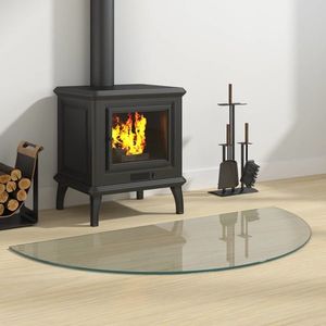 vidaXL Placă de sticlă pentru semineu Transparent 1000 x 500 mm Sticlă imagine
