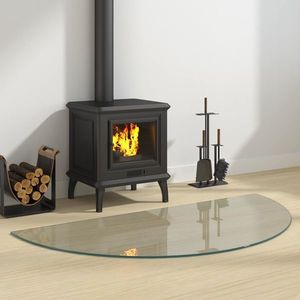 vidaXL Placă de sticlă pentru semineu Transparent 1200 x 600 mm Sticlă imagine