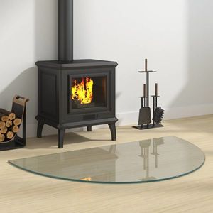 vidaXL Placă de sticlă pentru semineu Transparent 1000 x 600 mm Sticlă imagine