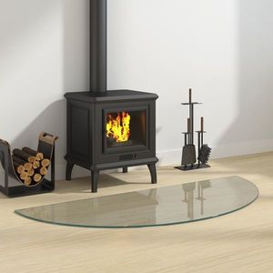 vidaXL Placă de sticlă pentru semineu Transparent 1200 x 500 mm Sticlă imagine