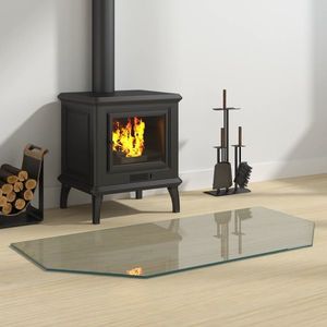 vidaXL Placă de sticlă pentru semineu Transparent 100 x 50 cm Sticlă imagine