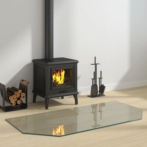 vidaXL Placă de sticlă pentru semineu Transparent 120 x 60 cm Sticlă imagine