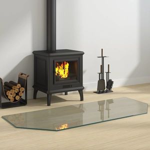 vidaXL Placă de sticlă pentru semineu Transparent 120 x 50 cm Sticlă imagine