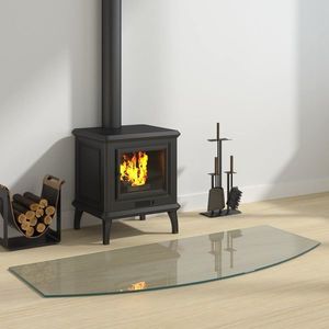 vidaXL Placă de sticlă pentru semineu Transparent 120 x 50 cm Sticlă imagine