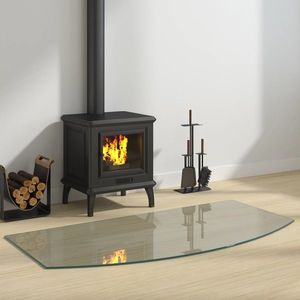 vidaXL Placă de sticlă pentru semineu Transparent 120 x 60 cm Sticlă imagine