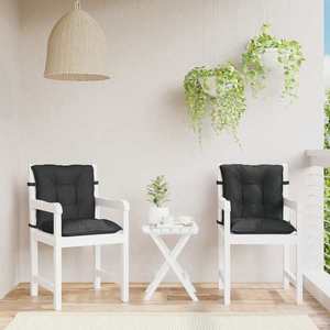 vidaXL Set de perne pentru scaun cu spătar joasă 2 pcs Melanj negru imagine