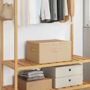 vidaXL Cutie de depozitare Crem 43 x 34 x 23 cm imagine