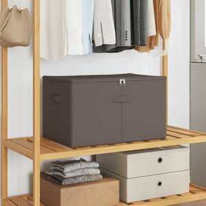 vidaXL Cutie de depozitare 24 pcs Gri 60 x 43 x 35 cm imagine