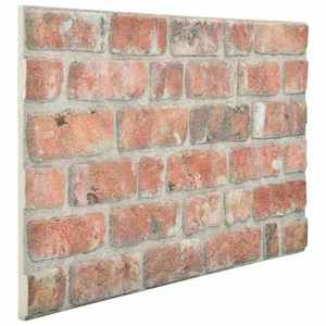 vidaXL Panouri de perete 10 pcs Roșu 100 x 50 cm Spumă EPS imagine