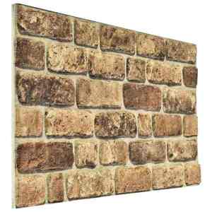 vidaXL Panouri de perete 10 pcs Nisip Întunecat 100 x 50 cm Spumă EPS imagine