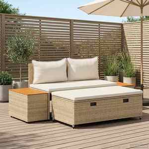vidaXL Set de canapele de exterior 4-Număr de locuri 4 pcs imagine