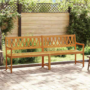 vidaXL Bancă de exterior natural 220 x 55, 5 x 90 cm imagine