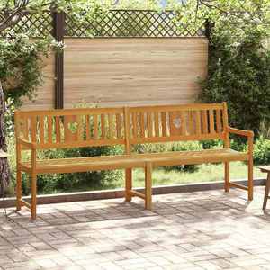 vidaXL Bancă de exterior natural 220 x 55, 5 x 90 cm imagine