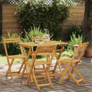 vidaXL Scaune de grădină pliante 4 pcs natural 40 x 53 x 80 cm imagine