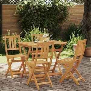 vidaXL Scaune Bistro pentru Exterior 4 pcs natural 40 x 42 x 85 cm imagine