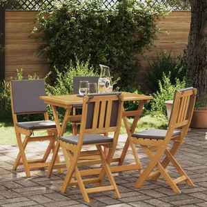 vidaXL Scaune Bistro pentru Exterior 4 pcs Gri închis 38 x 46 x 85 cm imagine