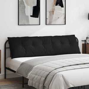 vidaXL Perna pentru spate Negru 180 x 50 cm Țesătură din microfibră imagine