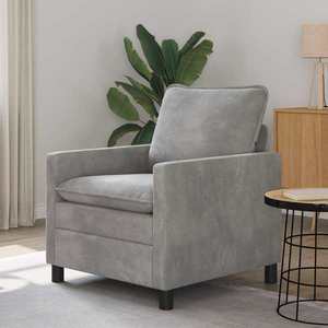 vidaXL Canapea Gri deschis 76 x 81 x 87, 5 cm Catifea imagine