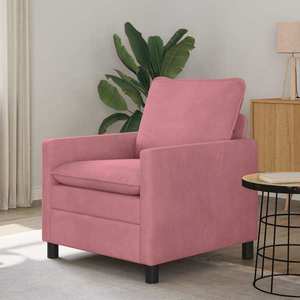 vidaXL Canapea Roz 76 x 81 x 87, 5 cm Catifea imagine