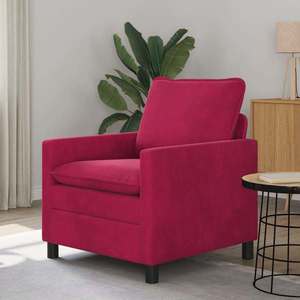 vidaXL Canapea Roșu Vin 76 x 81 x 87, 5 cm Catifea imagine