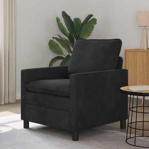 vidaXL Canapea Negru 76 x 81 x 87, 5 cm Catifea imagine