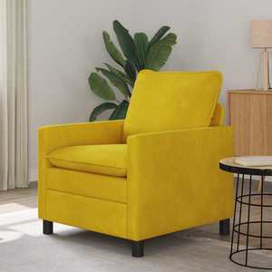 vidaXL Canapea Galben 76 x 81 x 87, 5 cm Catifea imagine