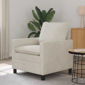 vidaXL Canapea Crem 76 x 81 x 87, 5 cm Catifea imagine