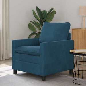 vidaXL Canapea albastru 76 x 81 x 87, 5 cm Catifea imagine