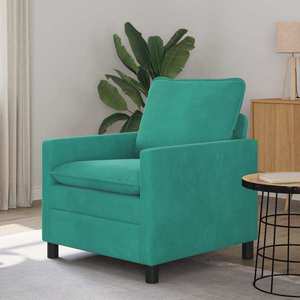 vidaXL Canapea Turcoaz 76 x 81 x 87, 5 cm Catifea imagine