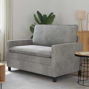 vidaXL Canapea Gri deschis 126 x 81 x 87, 5 cm Catifea imagine