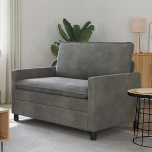 vidaXL Canapea Gri închis 126 x 81 x 87, 5 cm Catifea imagine