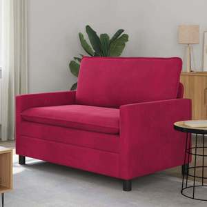 vidaXL Canapea Roșu Vin 126 x 81 x 87, 5 cm Catifea imagine