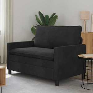 vidaXL Canapea Negru 126 x 81 x 87, 5 cm Catifea imagine