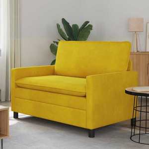 vidaXL Canapea Galben 126 x 81 x 87, 5 cm Catifea imagine